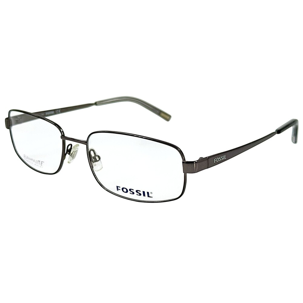 Fossil Mason Mens Metal Eyeglass Frame 0TZ2 Gunmetal Gray 54-17 Memory Metal